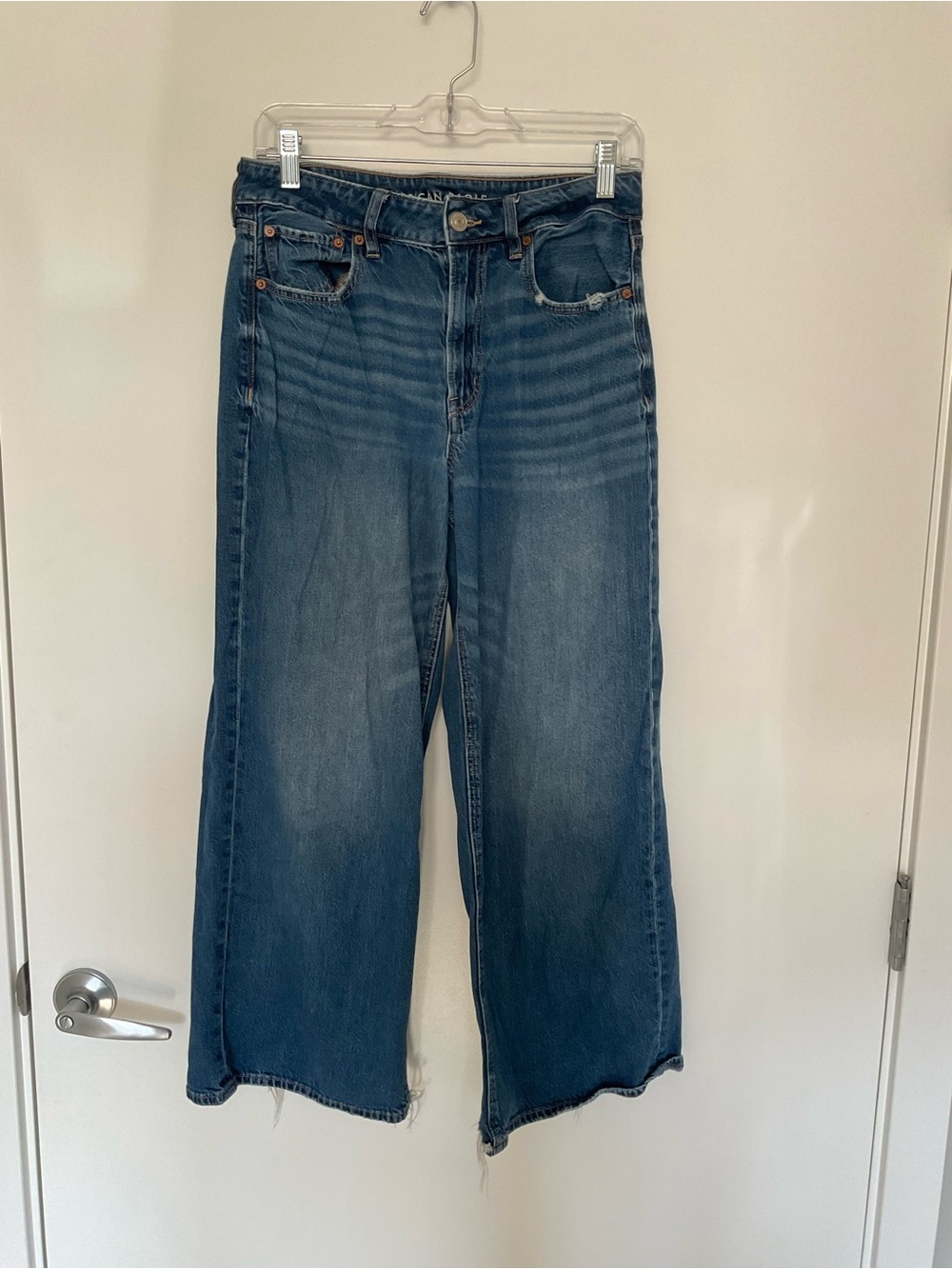 Wide Leg High-Rise Women's Jeans in Blue